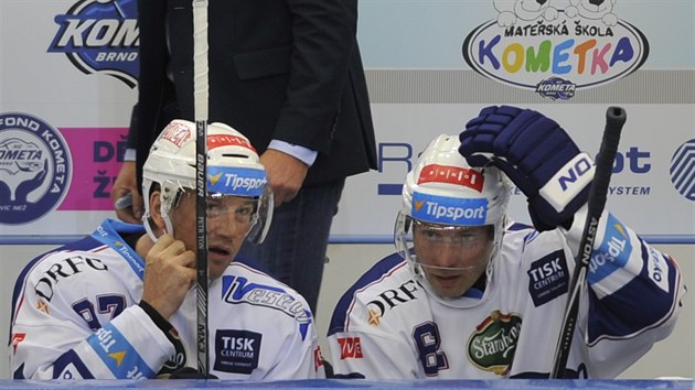 Zkuení borci v dresu Komety Brno. Petr Ton (vlevo) a Petr Tenkrát.