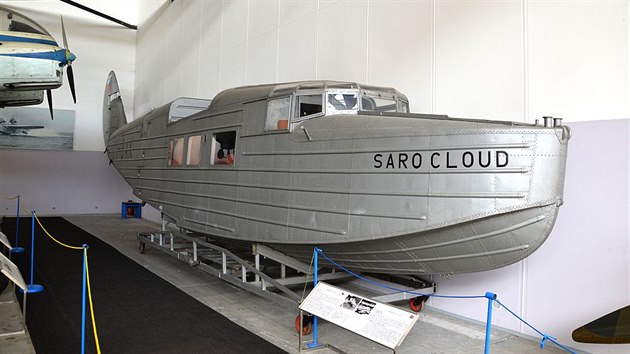 Vystaven trup letadla Saro Cloud v Leteckm muzeu Kbely