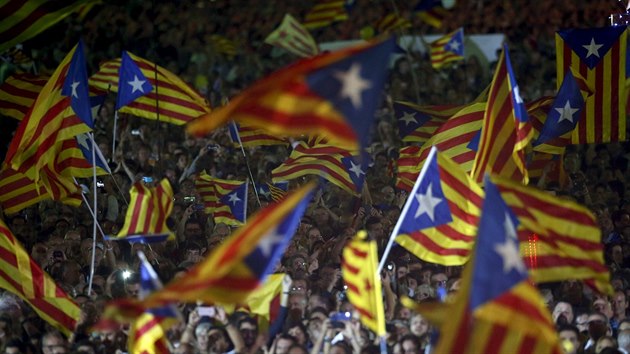 Poslední p�edvolební mítink separatistické strany Junts pel si v Barcelon�...