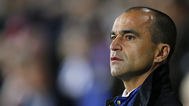 Roberto Martinez, trenr Evertonu, sleduje duel s WBA.