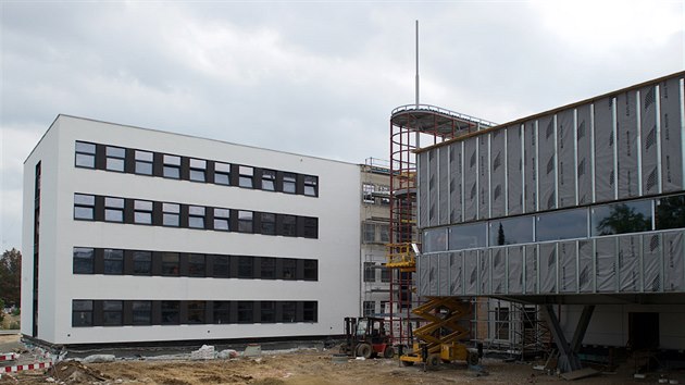 Nov budova esk televize v Brn-Lni. Stav k z 2015.