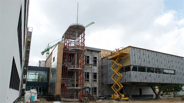 Nov budova esk televize v Brn-Lni. Stav k z 2015.