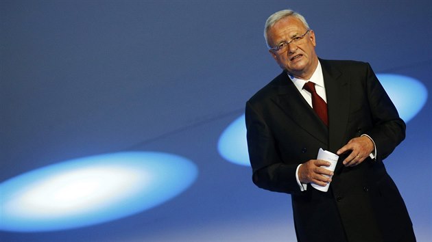 Generální ředitel VW Martin Winterkorn během projevu na autoveletrhu ve...