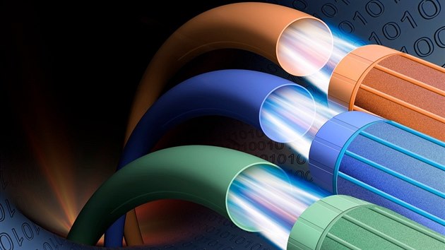 Internet p�es optické kabely