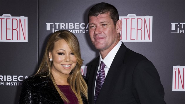 Mariah Carey a její snoubenec James Packer (New York, 21. září 2015)