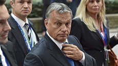 Maarský premiér Viktor Orbán na summitu o uprchlické krizi v Bruselu. (23....