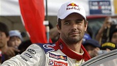 Sébastien Loeb v cíli Japonské rallye.