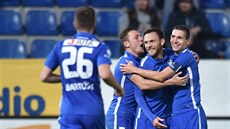 Vladimír Coufal (vlevo), Daniel Bartl, David Pavelka (vpravo) a Luká Bartoák...