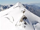 Zrádný hebínek. Pohled na Monte Cevedale (3 769 m n. m) z vrcholu Cima...