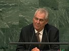 Milo Zeman pi projevu v OSN.
