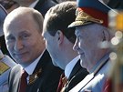Vojenskou pehlídku na Rudém námstí si vychutnal i ruský prezident Vladimir...