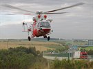 Vrtulník zdravotnické záchranné sluby dnes odpoledne peváel tináctiletého...