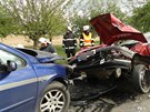 Pi nehod v Lubn na Královéhradecku se stetla dv osobní auta a nákladní...