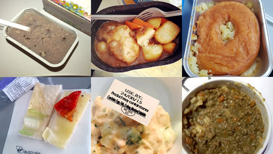 Jídla v letadlech servírovaná uživatelům sociální sítě Instagram.