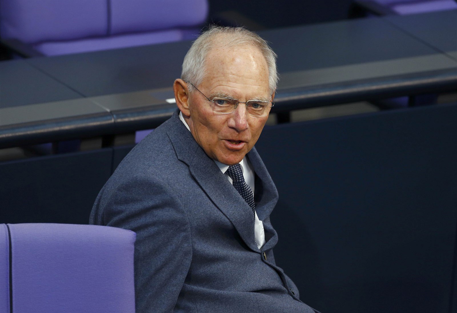 N�mecký ministr financí Wolfgang Schäuble na  zasedání Spolkového sn�mu (1....