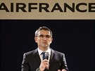 Viceprezident Air France Xavier Broseta po incidentu vystoupil na tiskové...