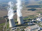 Letecký pohled na Jadernou elektrárnu Temelín.