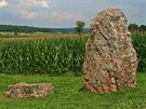 Skupina menhir na megalitickém poli u Wéris