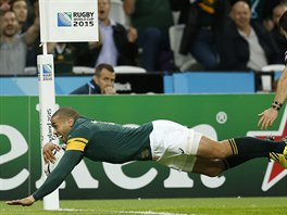 Jihoafrian Bryan Habana skruje v utkn proti vbru USA.