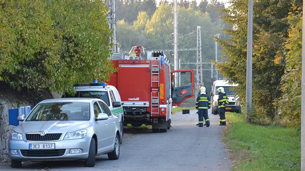 Policie a hasii  zasahuj u odstavenho railjetu v Opatov.