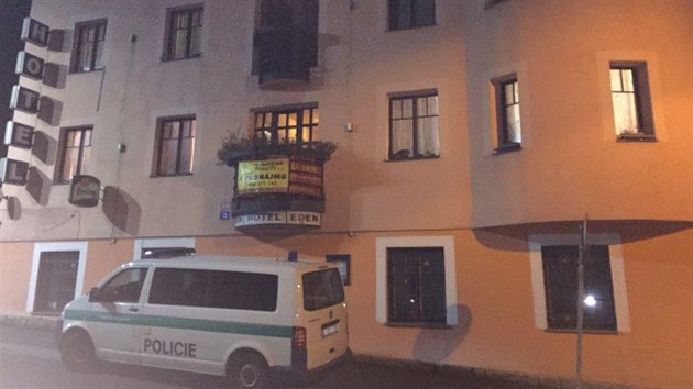 Policie vyetuje nsiln trestn in v Hotelu Eden v Liberci. (1.10.2015)