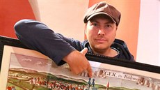 Kurátor výstavy Zbyn�k �erný ukazuje na grafice ze 40. let 18. století chybné...
