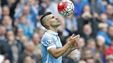HATTRICK. Takhle slavil Sergio Agüero t�etí branku do sít� Newcastlu a nebyla...