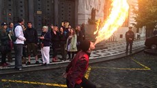 Happening busker na Mariánském námstí (7.10.2015).