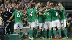 Gólová radost fotbalist� Severního Irska.