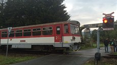 U železniční stanice v Mladých Bukách na Trutnovsku střetl osobní vlak s...
