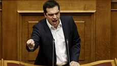 Řecký premiér Alexis Tsipras v parlamentu představil čtyřletý program své vlády...