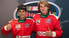 PARŤÁCI. Mathias Lauda (vlevo) a Freddie Hunt ve stejných barvách.