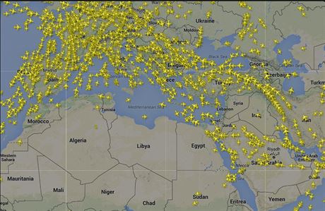 Letecká doprava kolem Sýrie