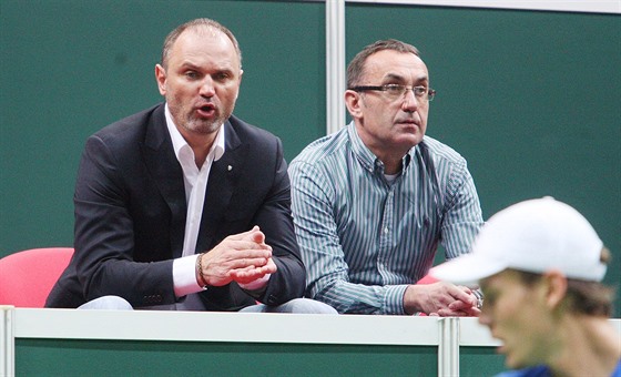 Exministr vnitra Ivan Langer (vlevo) a podnikatel Ivan Kyselý
