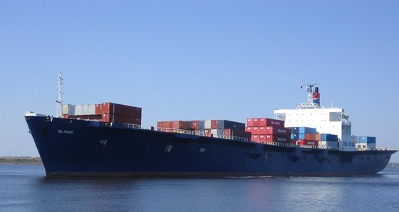 Kontejnerová loď El Faro, která se 1. října potopila kvůli hurikánu Joaquin.