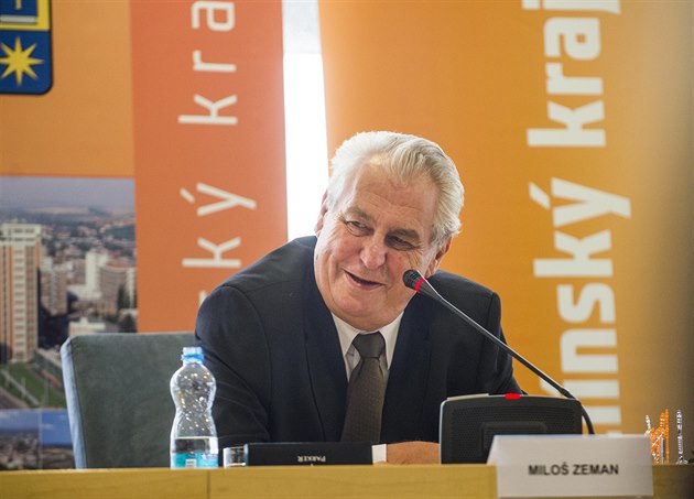 Prezident Milo� Zeman p�i poslední náv�t�v� Zlínského kraje.
