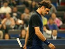 Roger Federer odchází poraen na turnaji v anghaji.