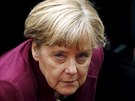 Nmecká kancléka Angela Merkelová pijídí na summit hlav stát EU do Bruselu...