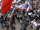 Demonstrace na Václavském námstí