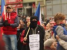 Demonstrace na Václavském námstí v Praze (17. íjna 2015)