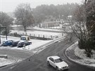 První sníh komplikuje dopravu