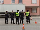 Policejní kontroly na hraniním pechodu v Dolním Dvoiti (11. íjna 2015)