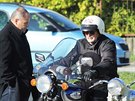 Na poheb Frantika Hadrávka pijel i majitel Jihoeského motocyklového muzea...