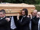 Jim Carrey na pohřbu své expřítelkyně v jejím rodném Irsku