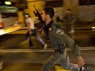 Izraeltí vojáci hlídkují v ulicích Jeruzaléma (15. íjna 2015).