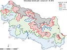 Mapa chr�n�n�ch z�n v Krkono�sk�m n�rodn�m parku od 1. ��jna 2015.