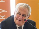 Prezident Milo� Zeman p�i n�v�t�v� Zl�nsk�ho kraje.