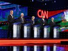 Demokratití kandidáti na prezidenta USA bhem televizní debaty CNN (14. íjna...