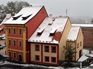 První sníh napadl ve stedu také v Chebu (14. íjna 2015).