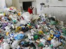 Pohled na odpad v areálu olomouckých technických slueb ve tvrti Blidla, kde...